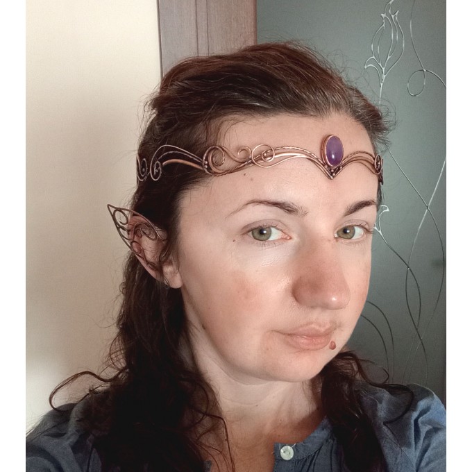 Elven tiara with amethyst