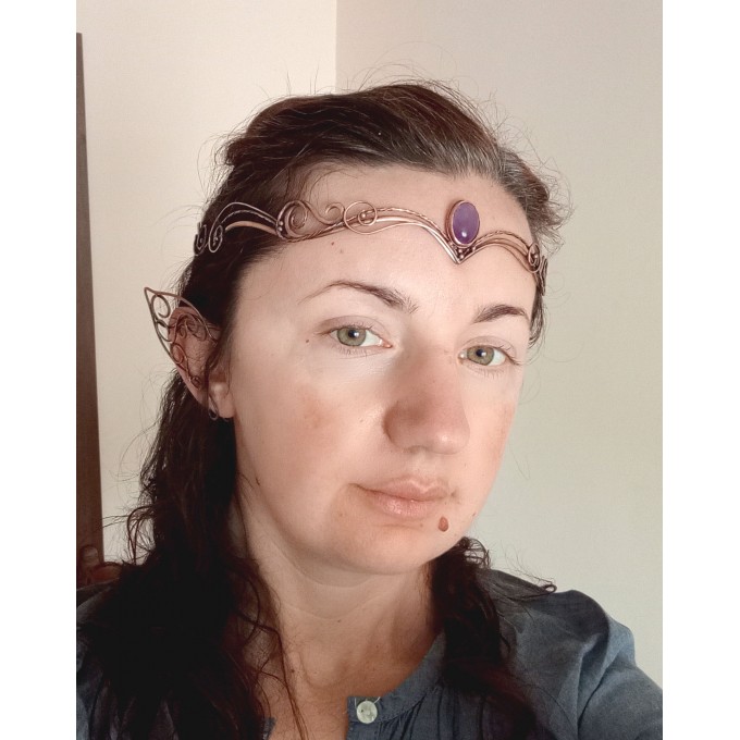 Elven tiara with amethyst