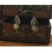 Silver filigree earrings with opals