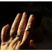 Silver moonstone ring