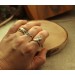 Silver moonstone ring