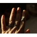 Silver moonstone ring
