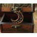 Copper filigree moon necklace