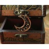 Copper filigree moon necklace