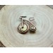 Steampunk copper-brass bicycle brooch