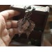 Copper birch leaf earrings