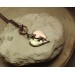 Copper and brass heart necklace