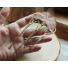 Copper brass ginkgo haircomb 