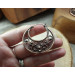 Filigree copper earrings with silver earhook