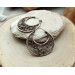 Filigree copper earrings with silver earhook