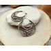 Filigree copper earrings with silver earhook