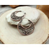 Filigree copper earrings with silver earhook