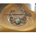 Hair clip Moon with phrenit in wire wrap technic