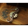 Steampunk Seahorse necklace-brooch