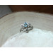 Elven silver ring with  topaz