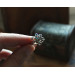 Elven silver ring with  topaz