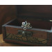 Elven silver ring with  topaz