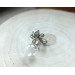 Elven silver ring with  topaz
