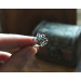 Elven silver ring with  topaz