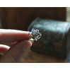 Elven silver ring with  topaz