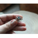 Elven silver ring with  topaz