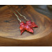 Hair pin with red maple leaf