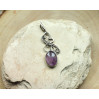 Silver  necklace with amethyst