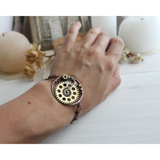 Copper SteamPunk bracelet