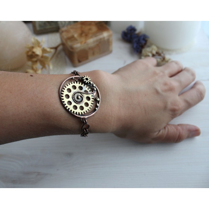 Copper SteamPunk bracelet