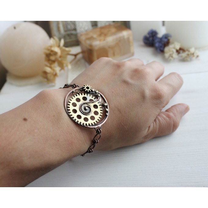 Copper SteamPunk bracelet