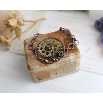 Copper SteamPunk bracelet
