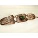 Copper filigree bracelet with labradorite