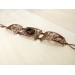 Copper filigree bracelet with labradorite