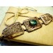 Copper filigree bracelet with labradorite
