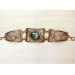Copper filigree bracelet with labradorite