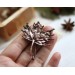 Copper maple leaf brooch