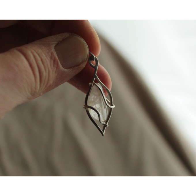 Handmade silver&quartz necklace