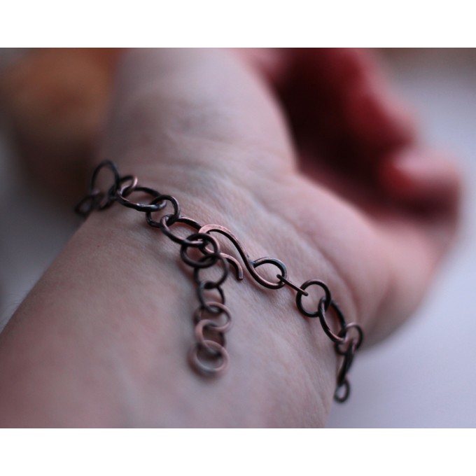 Copper labradorite bracelet 
