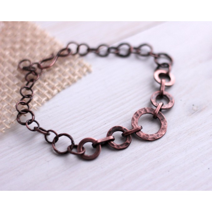 Copper chain bracelet 