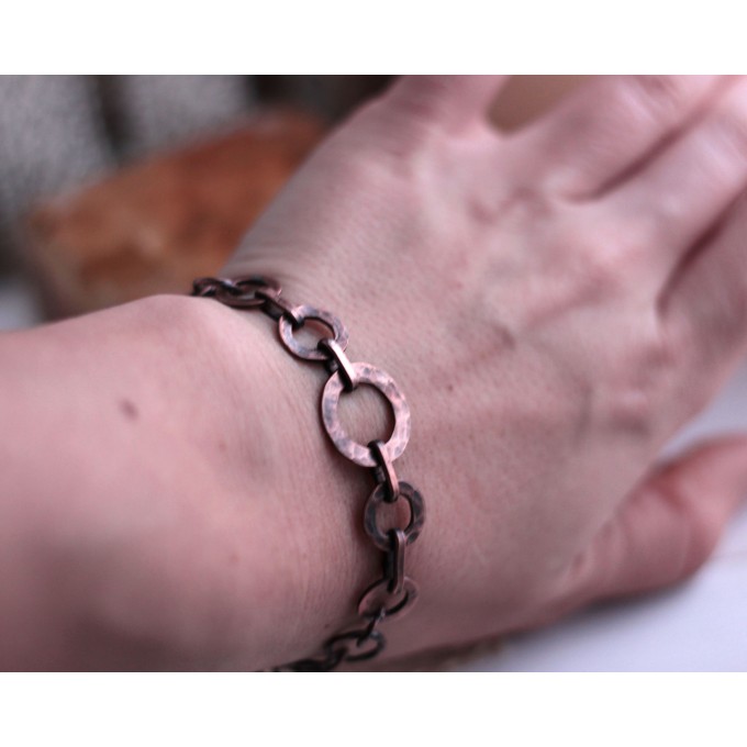 Copper chain bracelet 