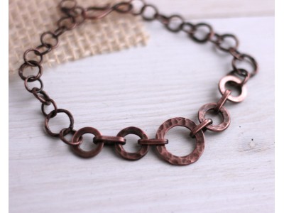 Copper chain bracelet 