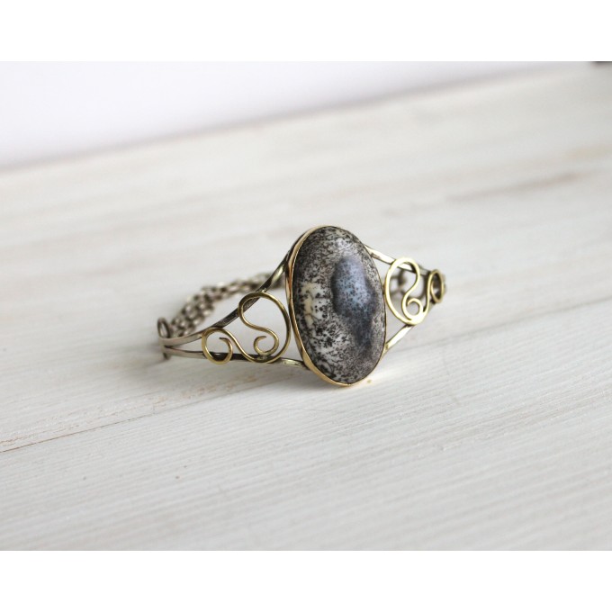 Dendrite agate bracelet