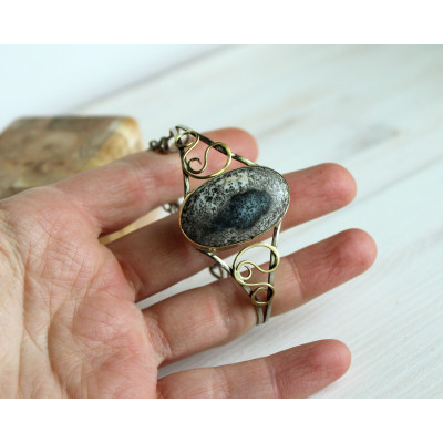 Dendrite agate bracelet