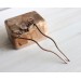 Copper rose quartz hair comb
