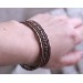 Copper wire wrap cuff bracelet