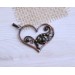 Heart necklace with labradorite