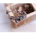 Heart necklace with labradorite