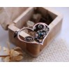 Heart necklace with labradorite