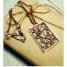 Copper filigree necklace tulip