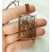 Copper filigree necklace tulip